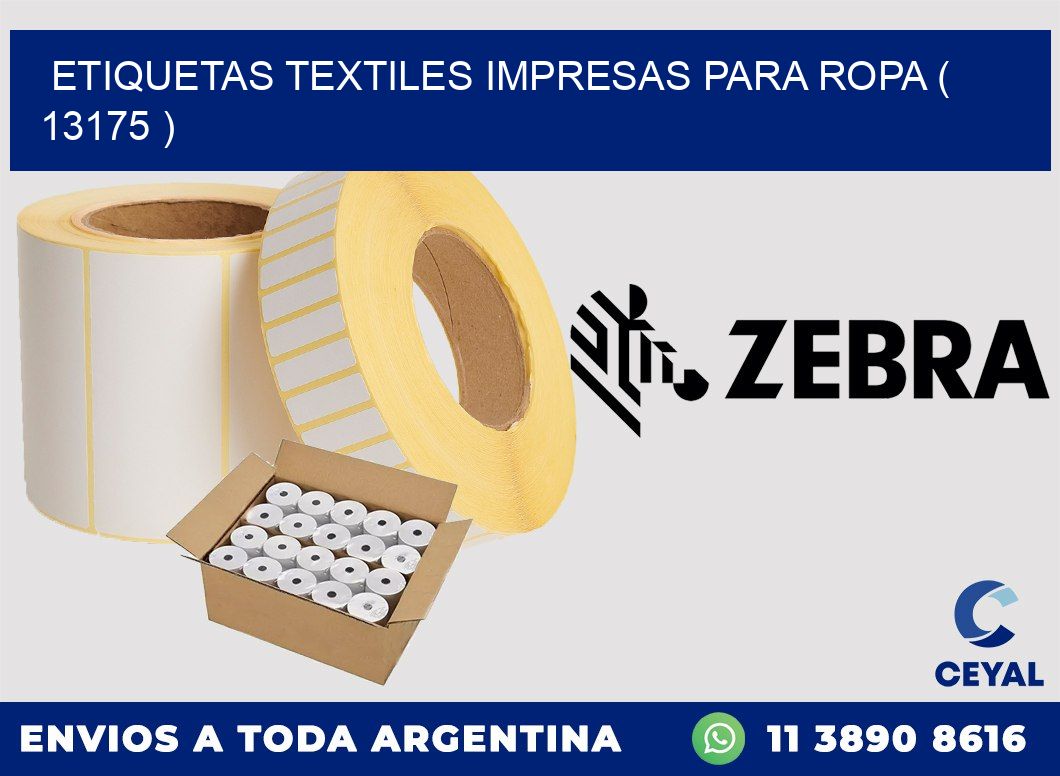 ETIQUETAS TEXTILES IMPRESAS PARA ROPA ( 13175 )