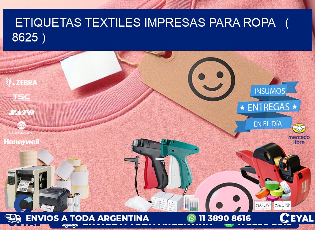 ETIQUETAS TEXTILES IMPRESAS PARA ROPA   ( 8625 )