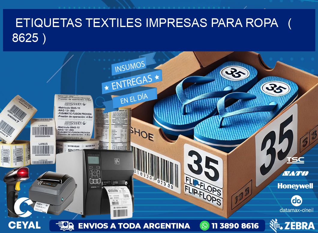 ETIQUETAS TEXTILES IMPRESAS PARA ROPA   ( 8625 )