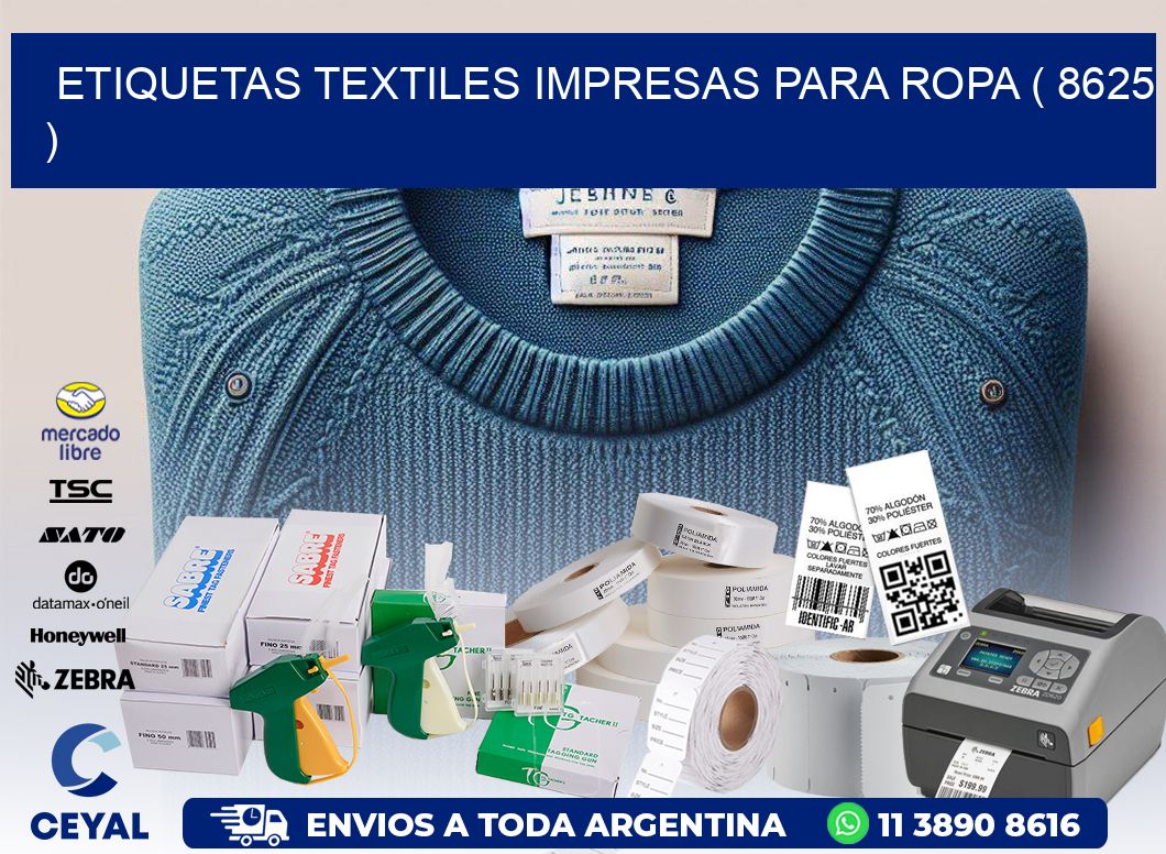 ETIQUETAS TEXTILES IMPRESAS PARA ROPA ( 8625 )