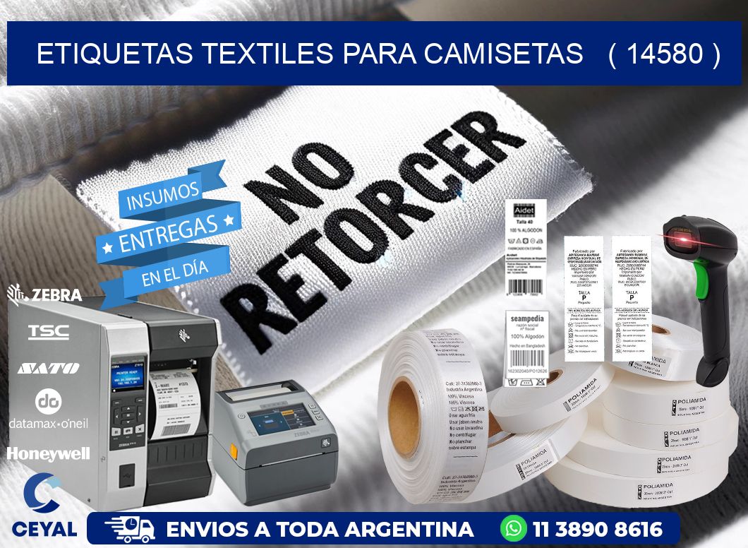 ETIQUETAS TEXTILES PARA CAMISETAS   ( 14580 )