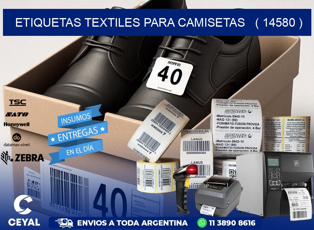 ETIQUETAS TEXTILES PARA CAMISETAS   ( 14580 )