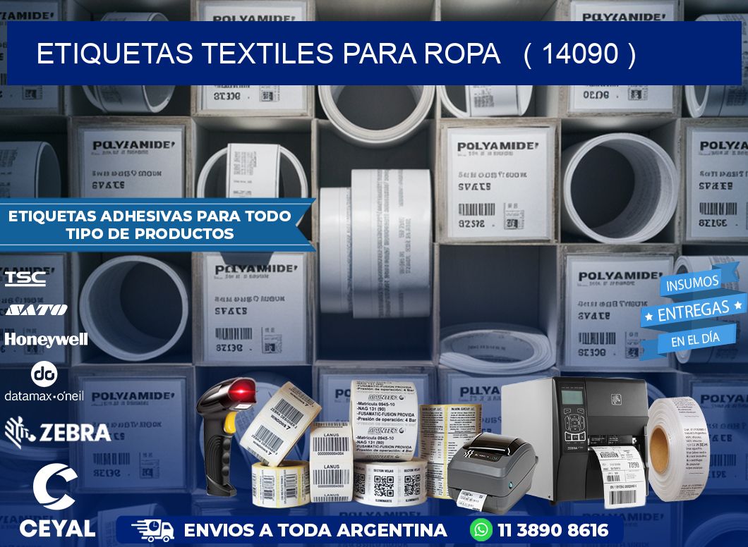 ETIQUETAS TEXTILES PARA ROPA   ( 14090 )