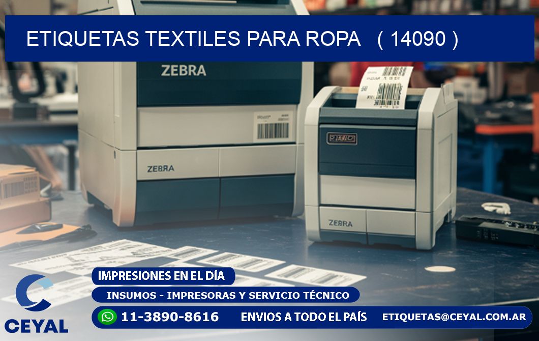 ETIQUETAS TEXTILES PARA ROPA   ( 14090 )