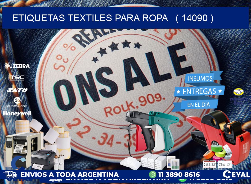 ETIQUETAS TEXTILES PARA ROPA   ( 14090 )