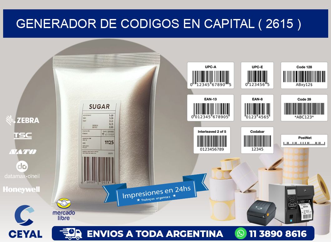 GENERADOR DE CODIGOS EN CAPITAL ( 2615 )