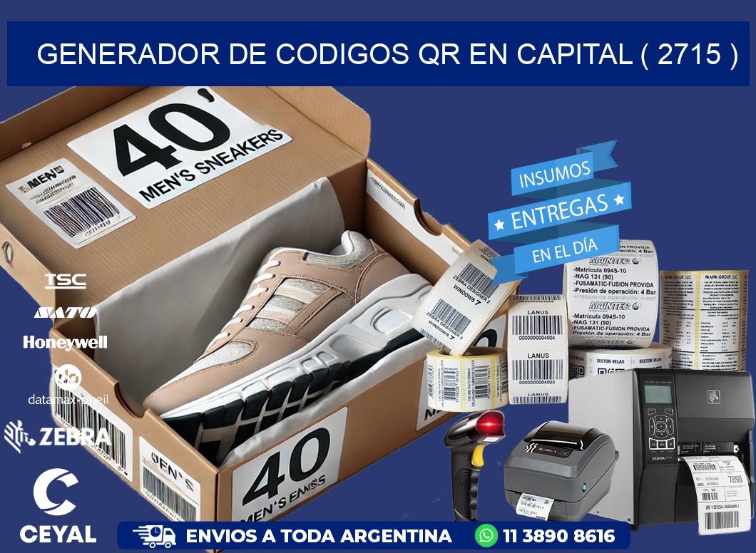 GENERADOR DE CODIGOS QR EN CAPITAL ( 2715 )