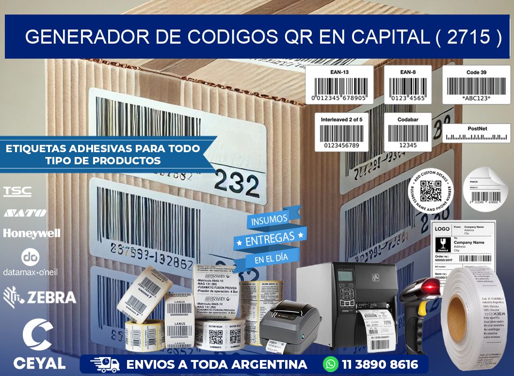 GENERADOR DE CODIGOS QR EN CAPITAL ( 2715 )