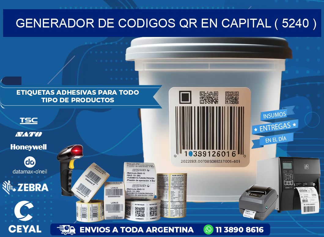 GENERADOR DE CODIGOS QR EN CAPITAL ( 5240 )