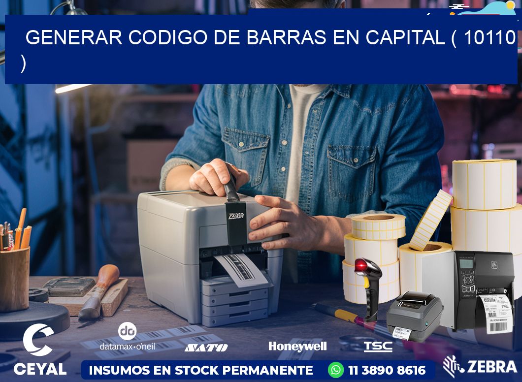 GENERAR CODIGO DE BARRAS EN CAPITAL ( 10110 )