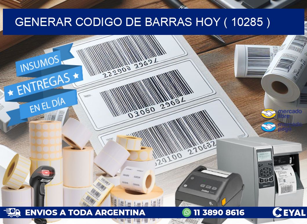GENERAR CODIGO DE BARRAS HOY ( 10285 )