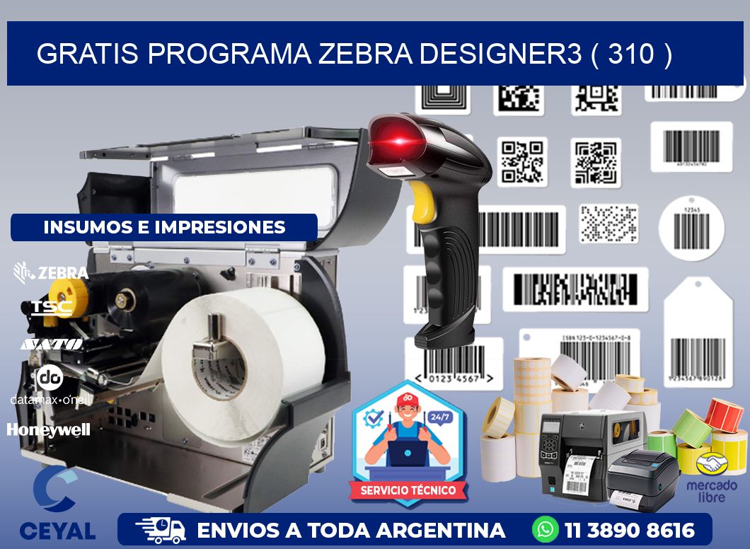 GRATIS PROGRAMA ZEBRA DESIGNER3 ( 310 )