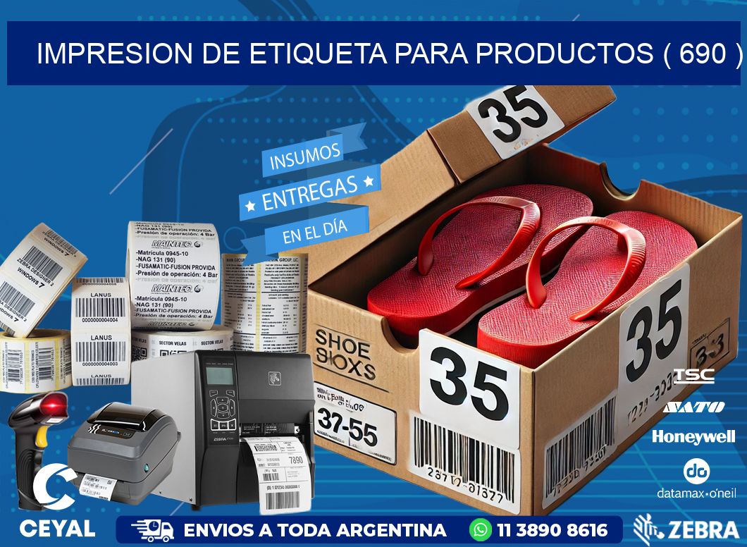 IMPRESION DE ETIQUETA PARA PRODUCTOS ( 690 )