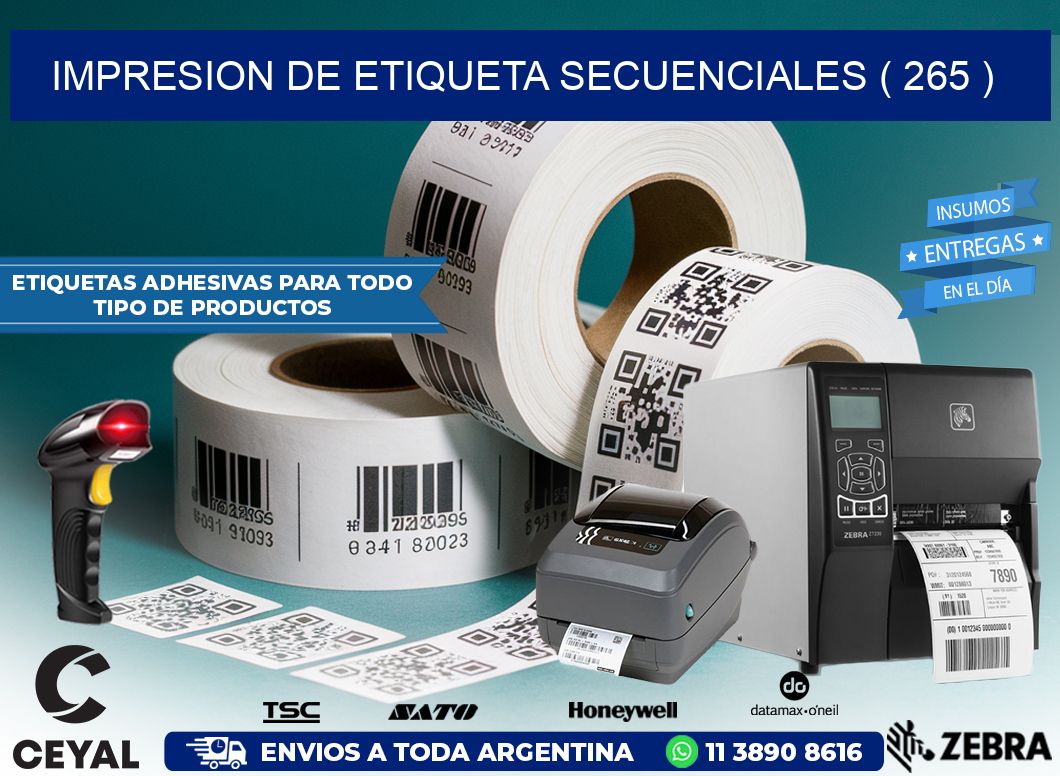 IMPRESION DE ETIQUETA SECUENCIALES ( 265 )