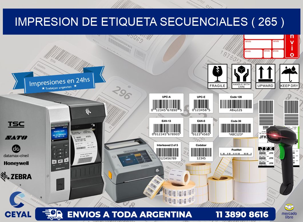 IMPRESION DE ETIQUETA SECUENCIALES ( 265 )