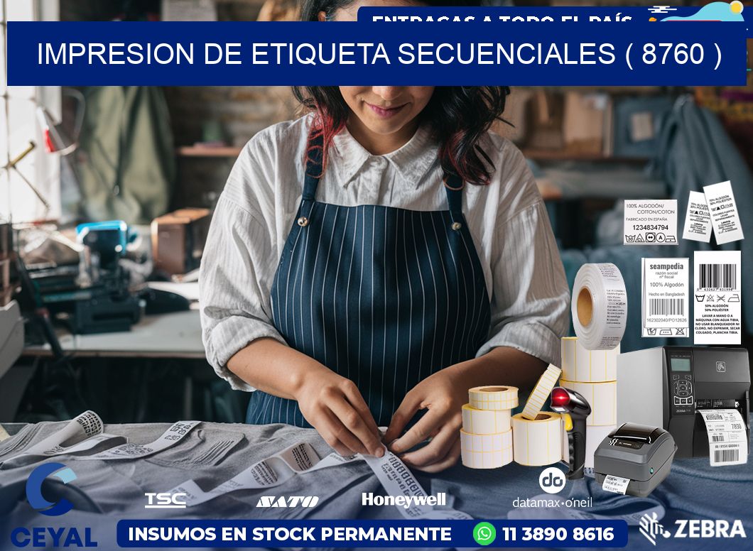 IMPRESION DE ETIQUETA SECUENCIALES ( 8760 )