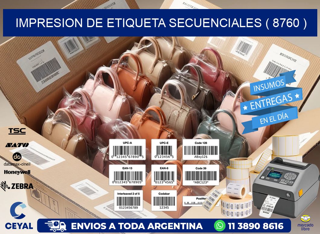 IMPRESION DE ETIQUETA SECUENCIALES ( 8760 )