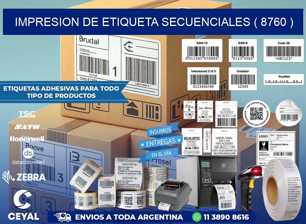 IMPRESION DE ETIQUETA SECUENCIALES ( 8760 )