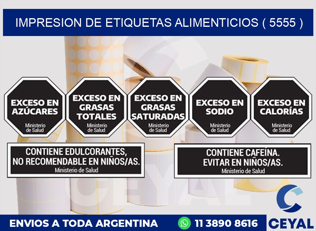 IMPRESION DE ETIQUETAS ALIMENTICIOS ( 5555 )