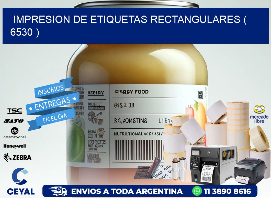 IMPRESION DE ETIQUETAS RECTANGULARES ( 6530 )