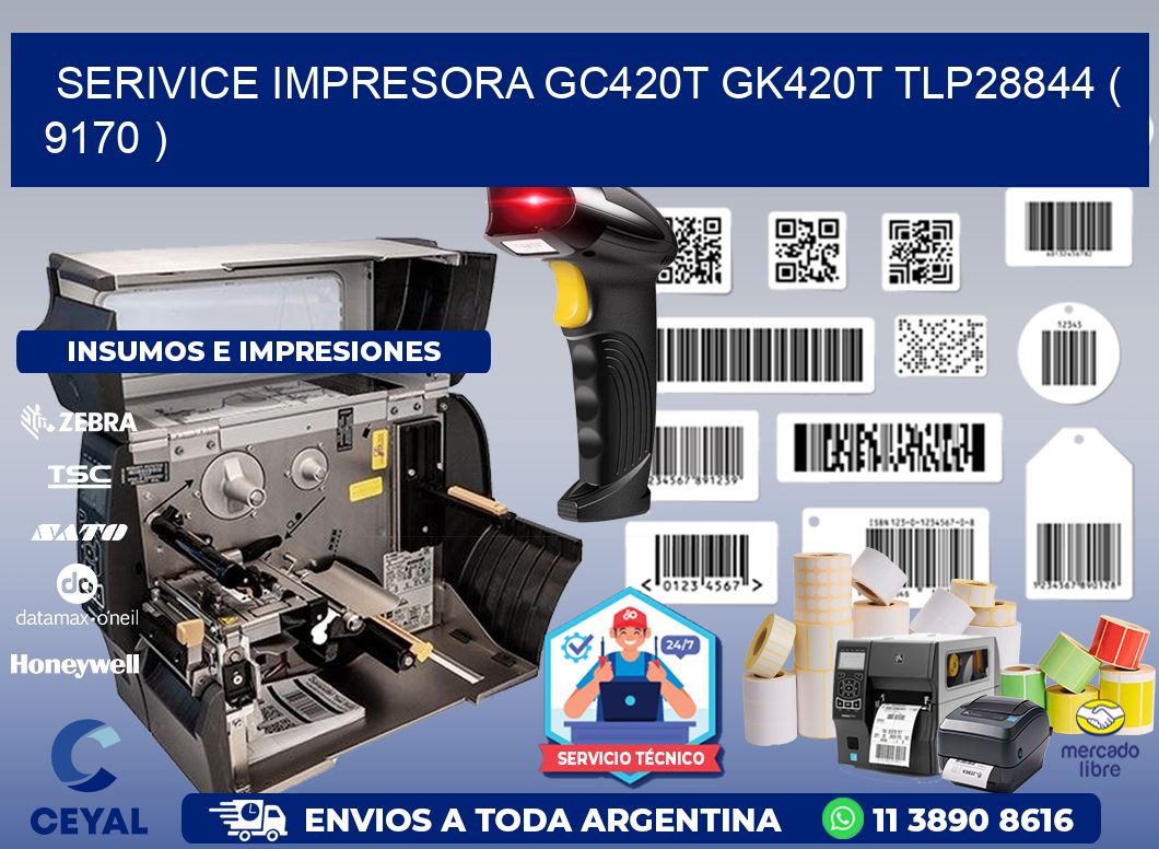 SERIVICE IMPRESORA GC420T GK420T TLP28844 ( 9170 )