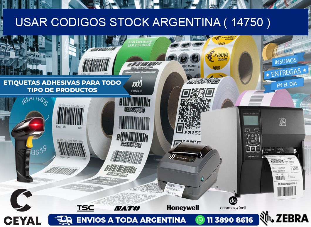 USAR CODIGOS STOCK ARGENTINA ( 14750 )