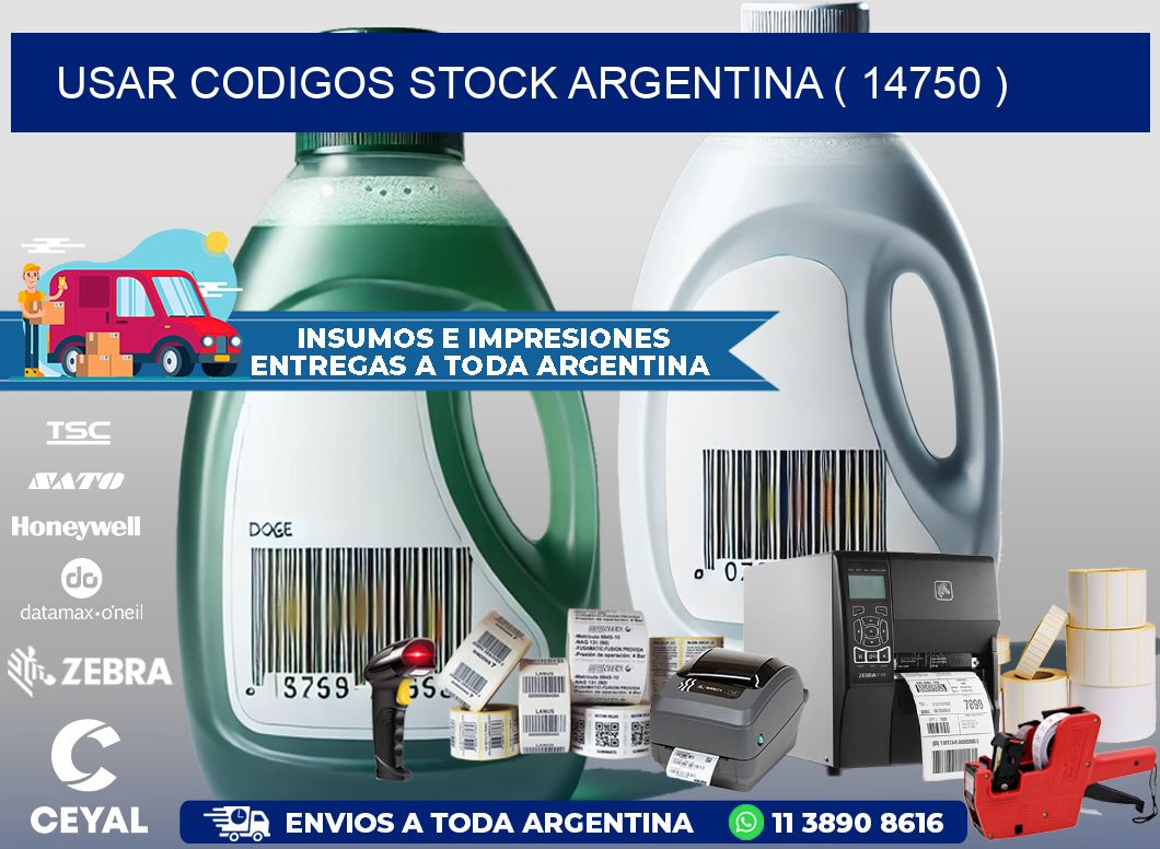 USAR CODIGOS STOCK ARGENTINA ( 14750 )