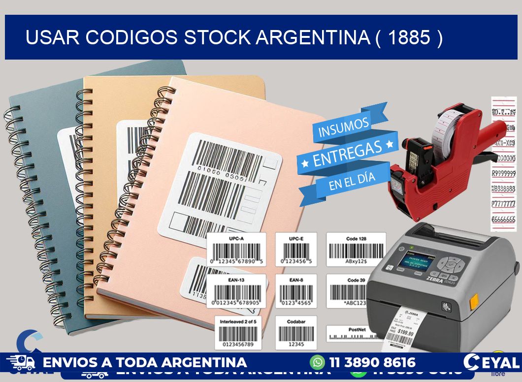 USAR CODIGOS STOCK ARGENTINA ( 1885 )