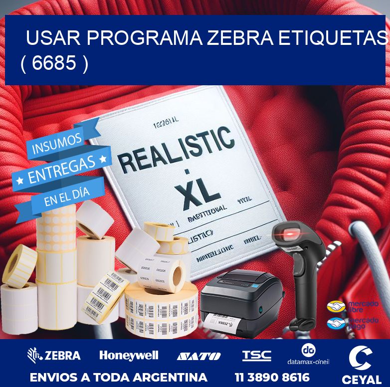 USAR PROGRAMA ZEBRA ETIQUETAS ( 6685 )