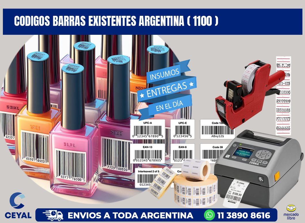 codigos barras existentes argentina ( 1100 )