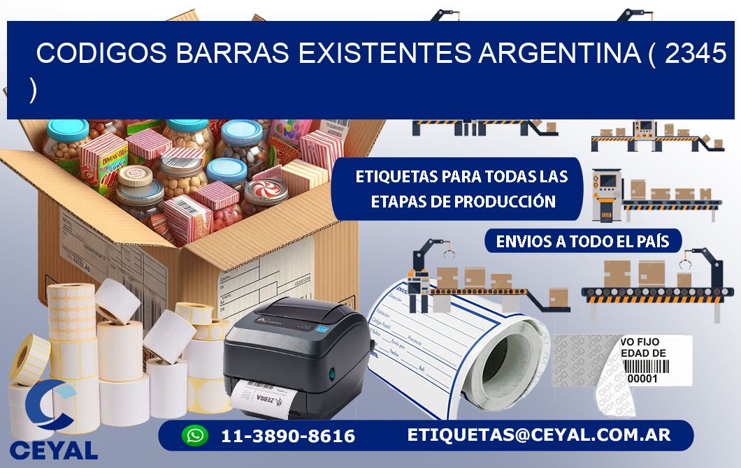 codigos barras existentes argentina ( 2345 )