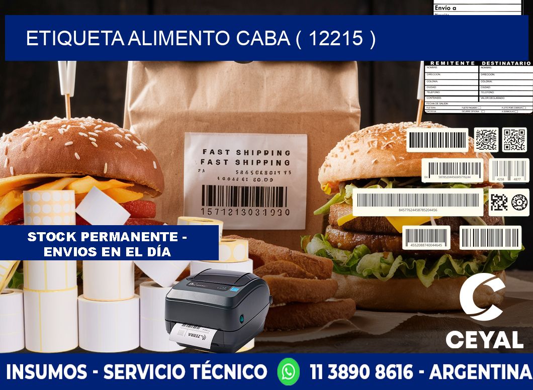 etiqueta alimento caba ( 12215 )