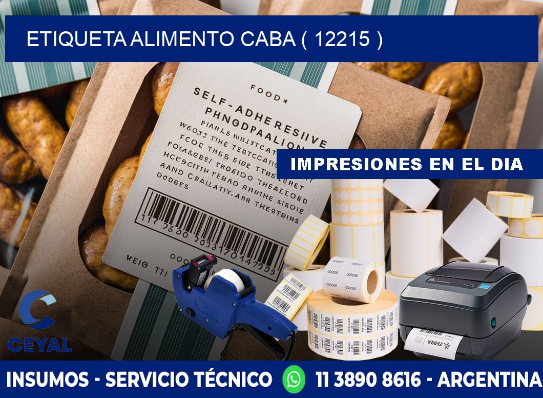 etiqueta alimento caba ( 12215 )