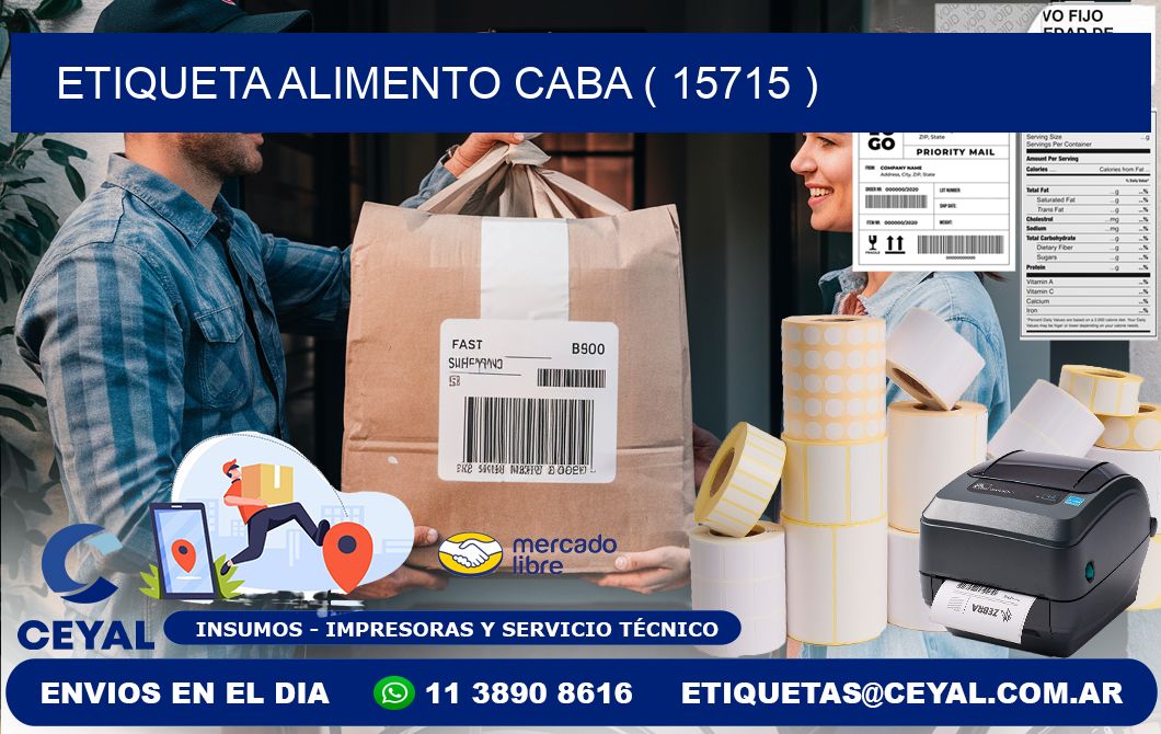 etiqueta alimento caba ( 15715 )