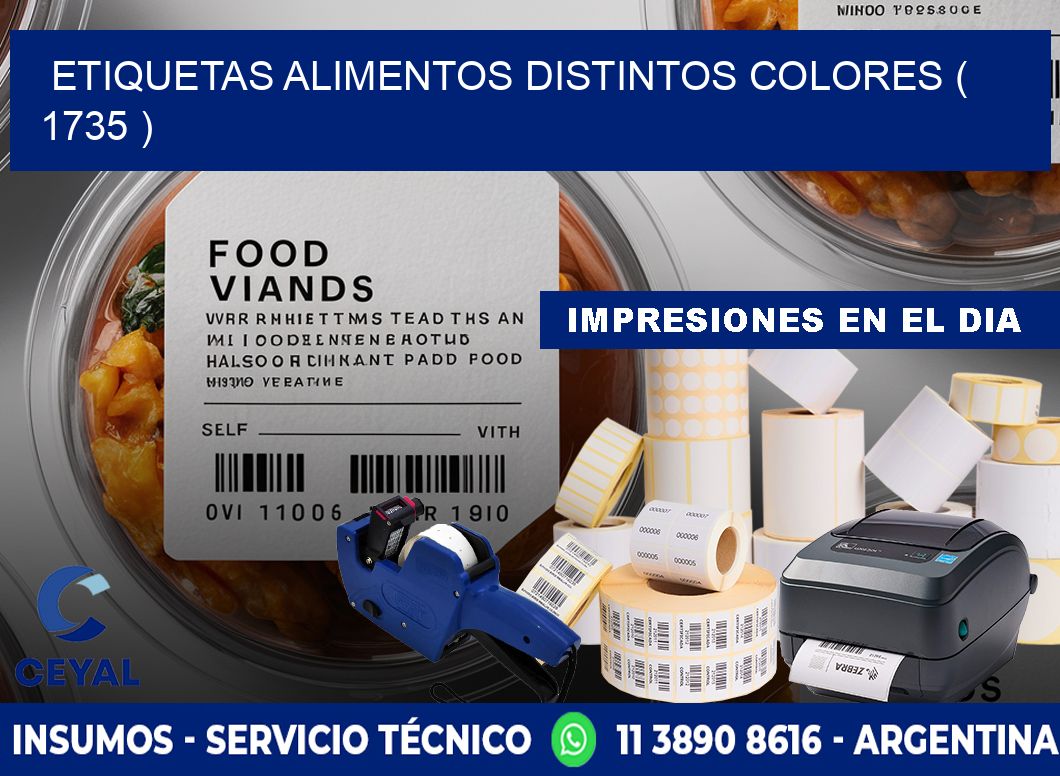 etiquetas alimentos distintos colores ( 1735 )