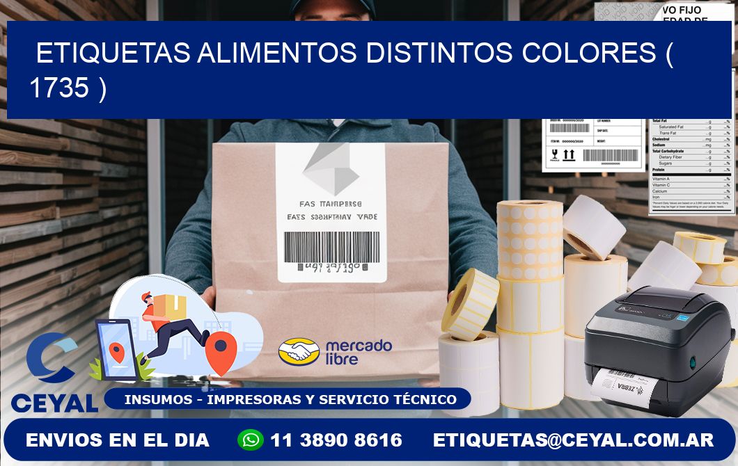 etiquetas alimentos distintos colores ( 1735 )