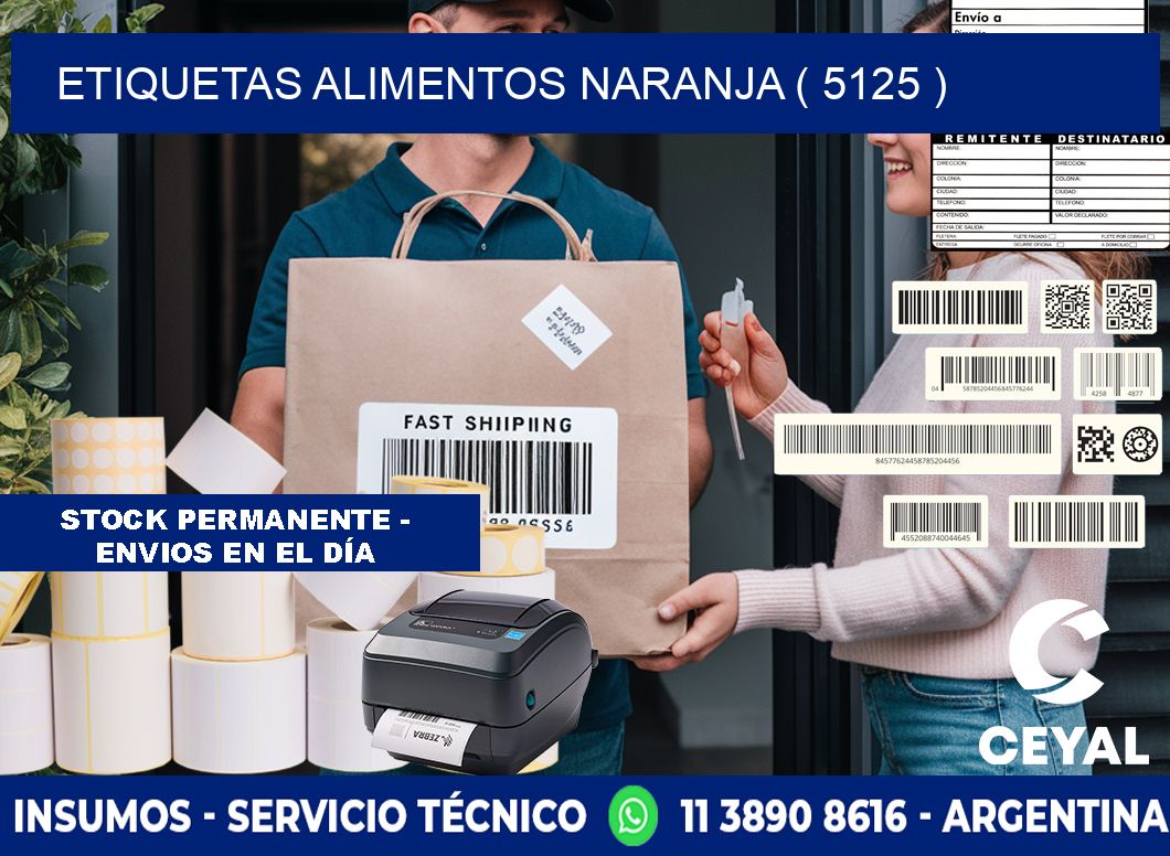 etiquetas alimentos naranja ( 5125 )