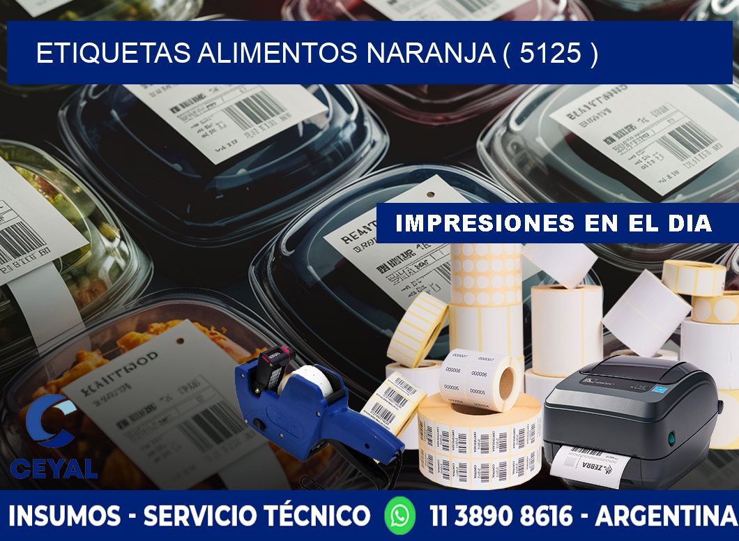 etiquetas alimentos naranja ( 5125 )