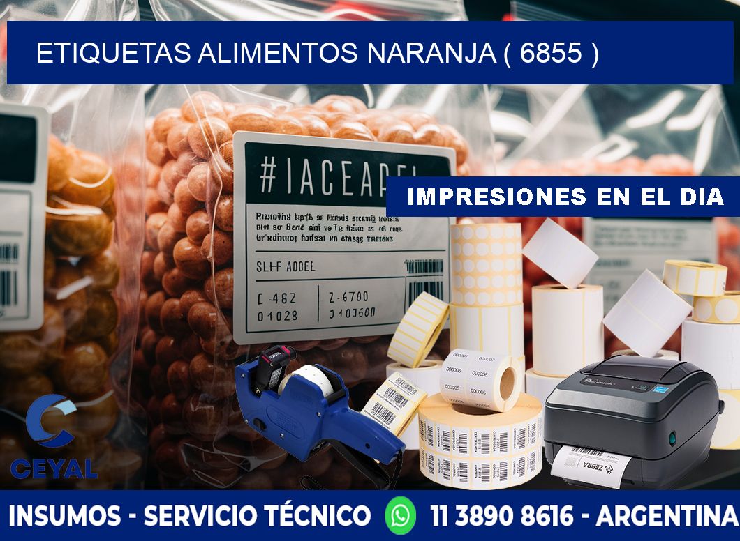 etiquetas alimentos naranja ( 6855 )