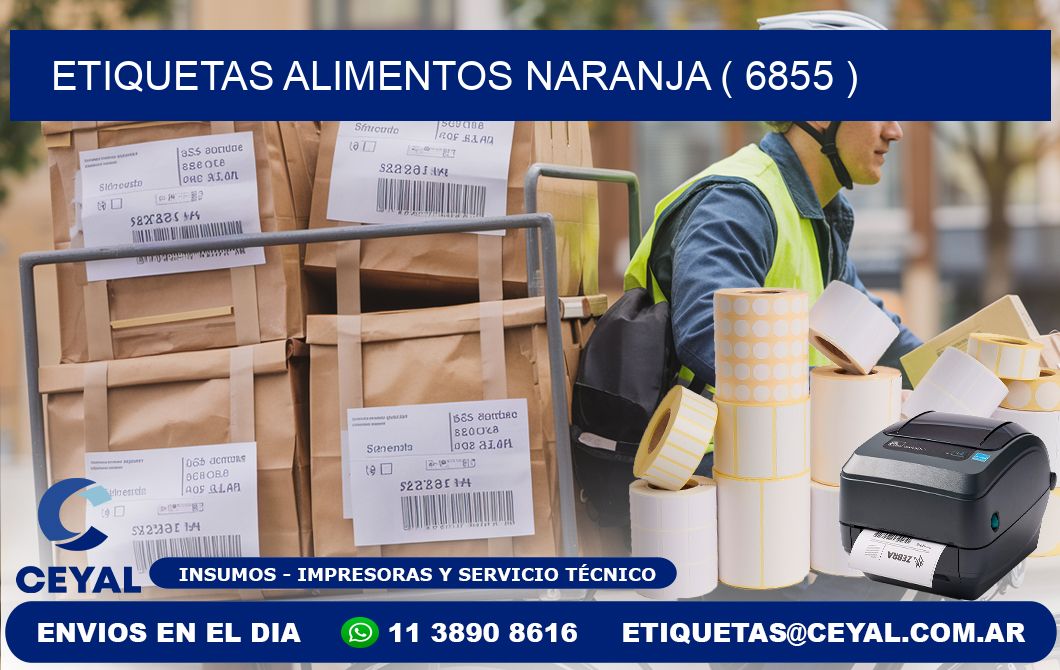 etiquetas alimentos naranja ( 6855 )