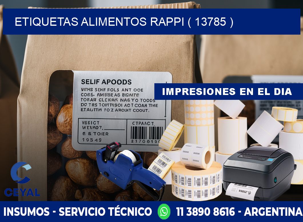etiquetas alimentos rappi ( 13785 )