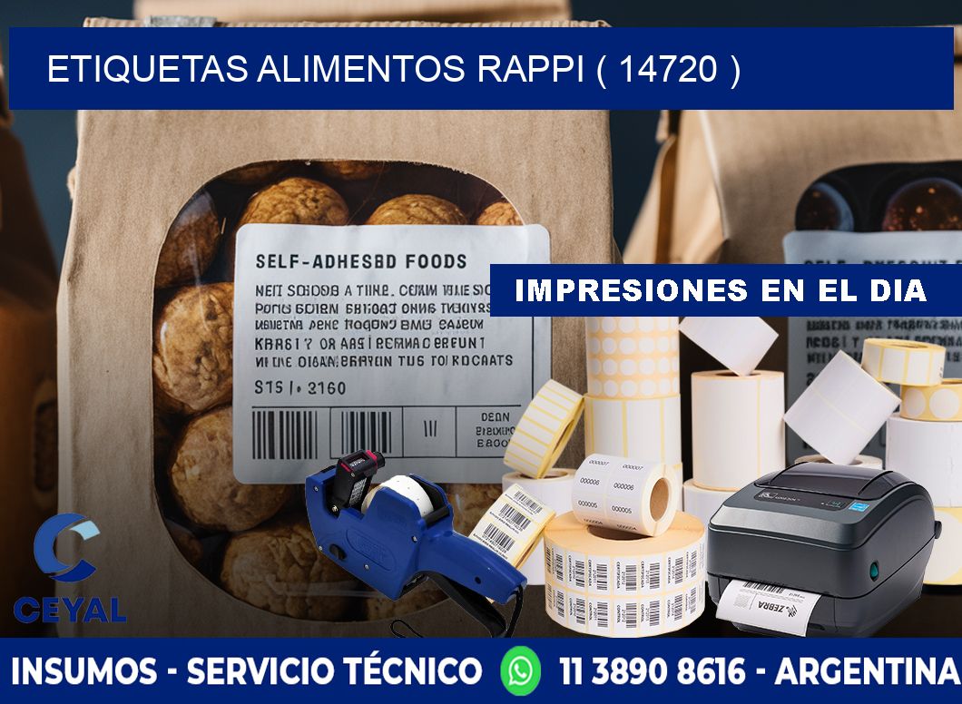 etiquetas alimentos rappi ( 14720 )