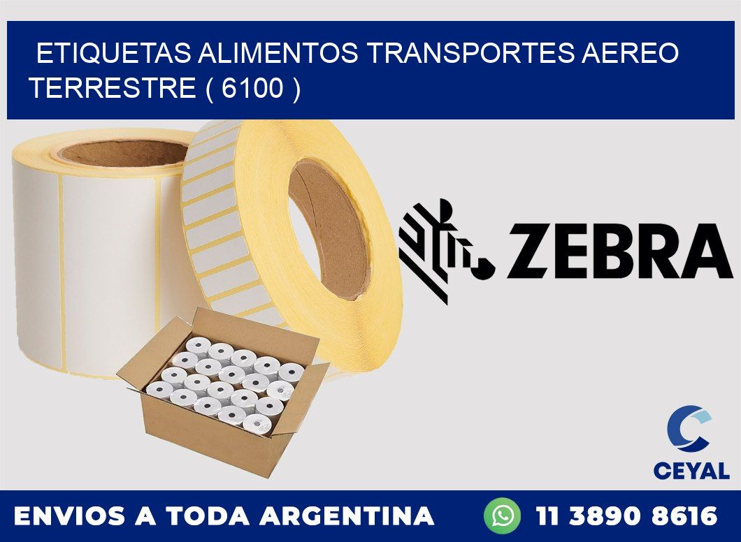 etiquetas alimentos transportes aereo terrestre ( 6100 )