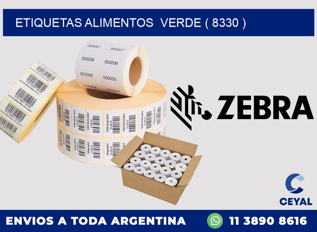 etiquetas alimentos  verde ( 8330 )