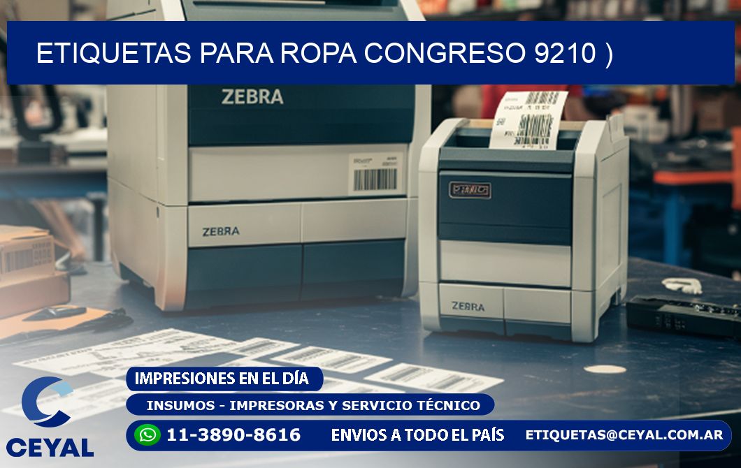 etiquetas para ropa congreso 9210 )