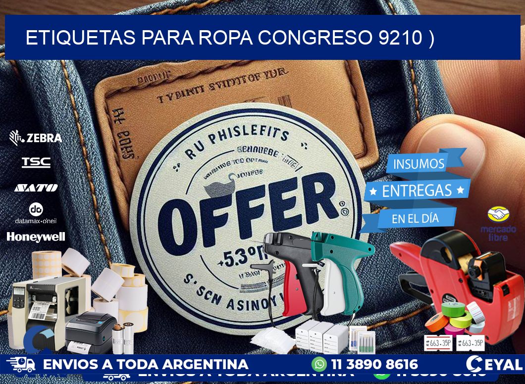 etiquetas para ropa congreso 9210 )