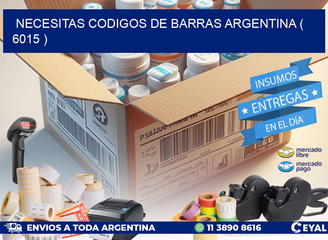 necesitas codigos de barras argentina ( 6015 )