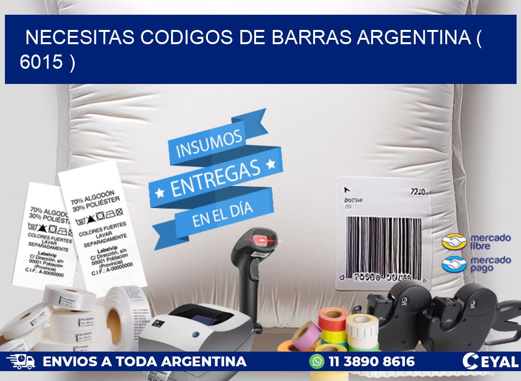 necesitas codigos de barras argentina ( 6015 )