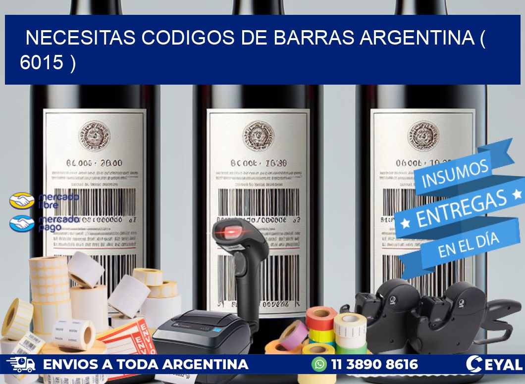 necesitas codigos de barras argentina ( 6015 )