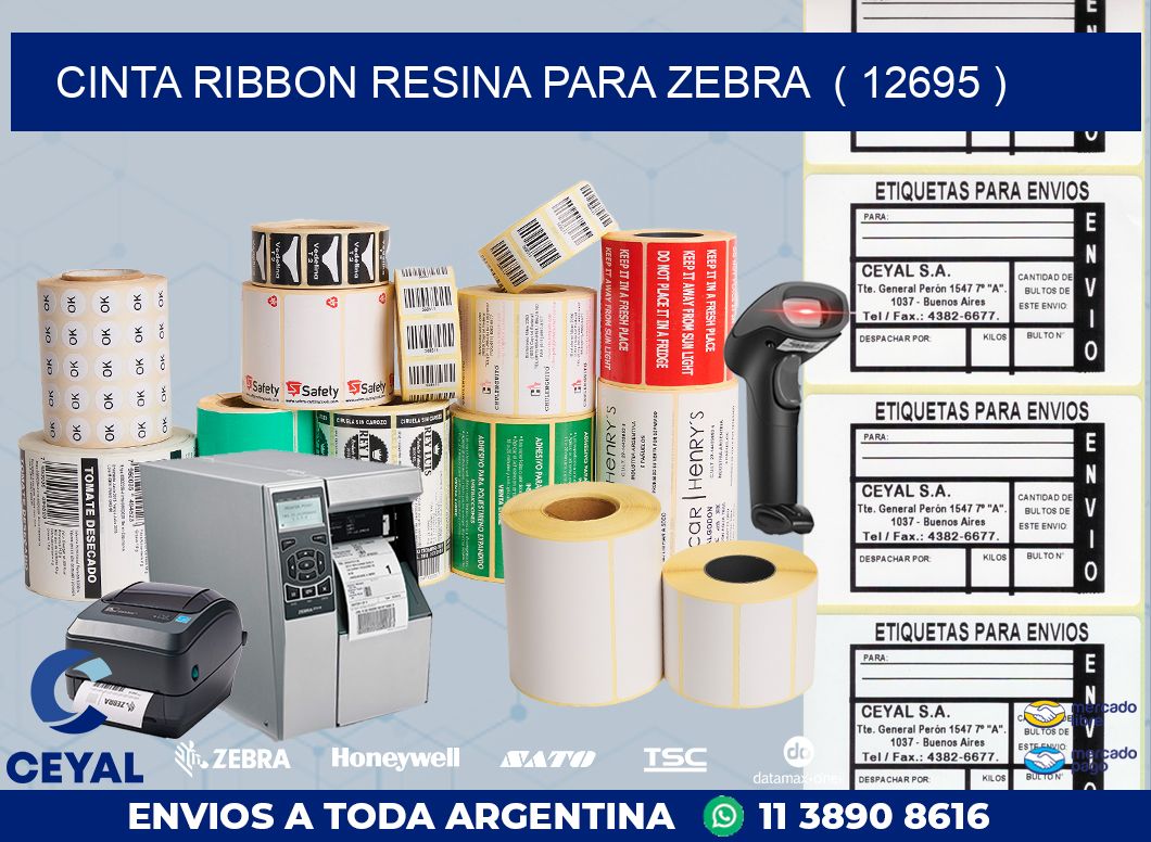 CINTA RIBBON RESINA PARA ZEBRA  ( 12695 )